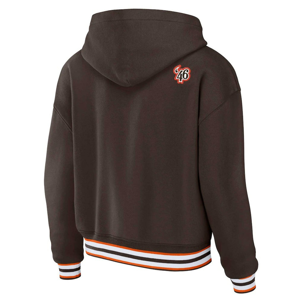 NFL Cleveland Browns WEAR by Erin Andrews Women's Plus Size Lace-Up Pullover Hoodie