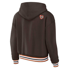 NFL Cleveland Browns WEAR by Erin Andrews Women's Plus Size Lace-Up Pullover Hoodie