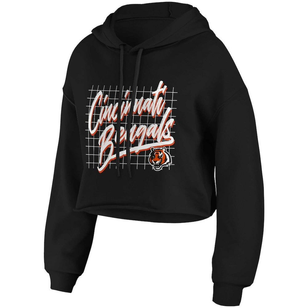 NFL Cincinnati Bengals WEAR by Erin Andrews Women's Domestic Cropped Pullover Hoodie