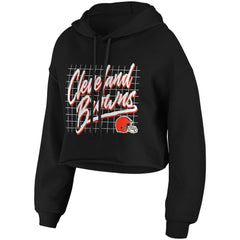 NFL Cleveland Browns WEAR by Erin Andrews Women's Domestic Cropped Pullover Hoodie