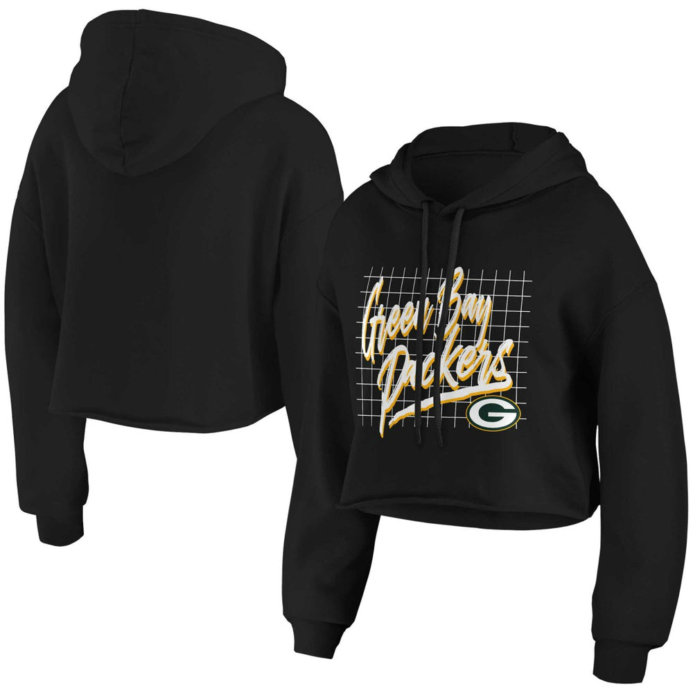 NFL Green Bay Packers WEAR by Erin Andrews Women's Domestic Cropped Pullover Hoodie