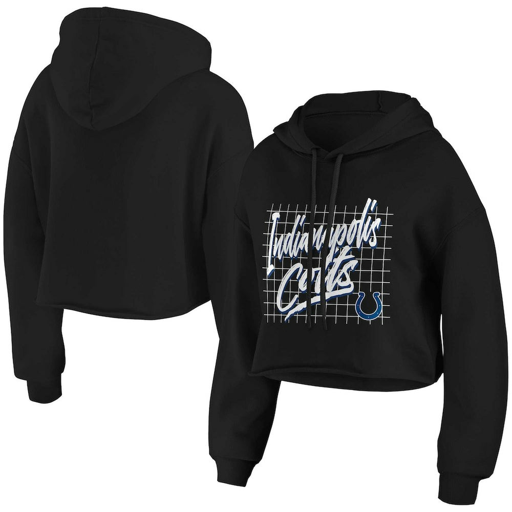 NFL Indianapolis Colts WEAR by Erin Andrews Women's Domestic Cropped Pullover Hoodie