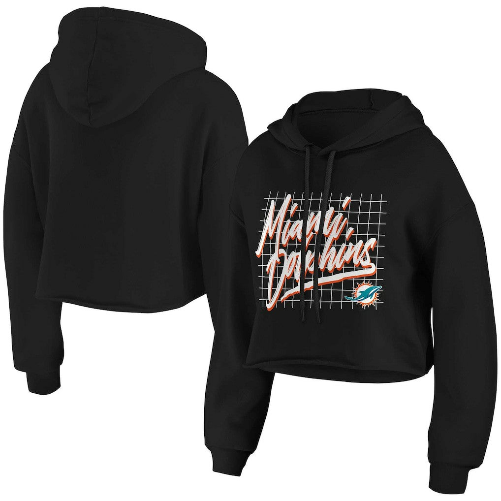 NFL Miami Dolphins WEAR by Erin Andrews Women's Domestic Cropped Pullover Hoodie
