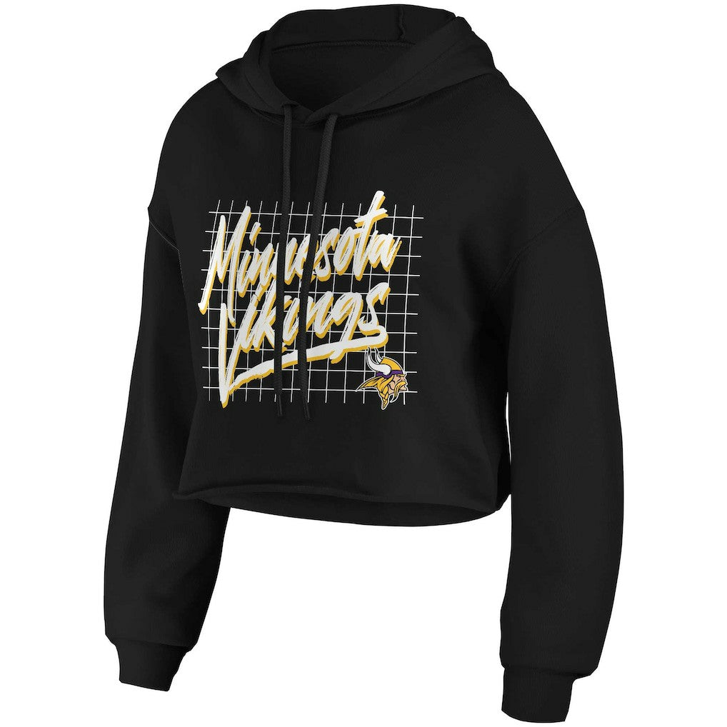 NFL Minnesota Vikings WEAR by Erin Andrews Women's Domestic Cropped Pullover Hoodie