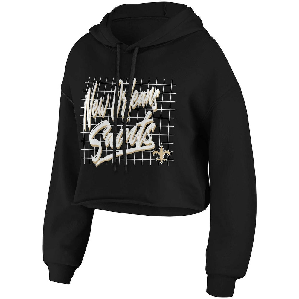 NFL New Orleans Saints WEAR by Erin Andrews Women's Domestic Cropped Pullover Hoodie