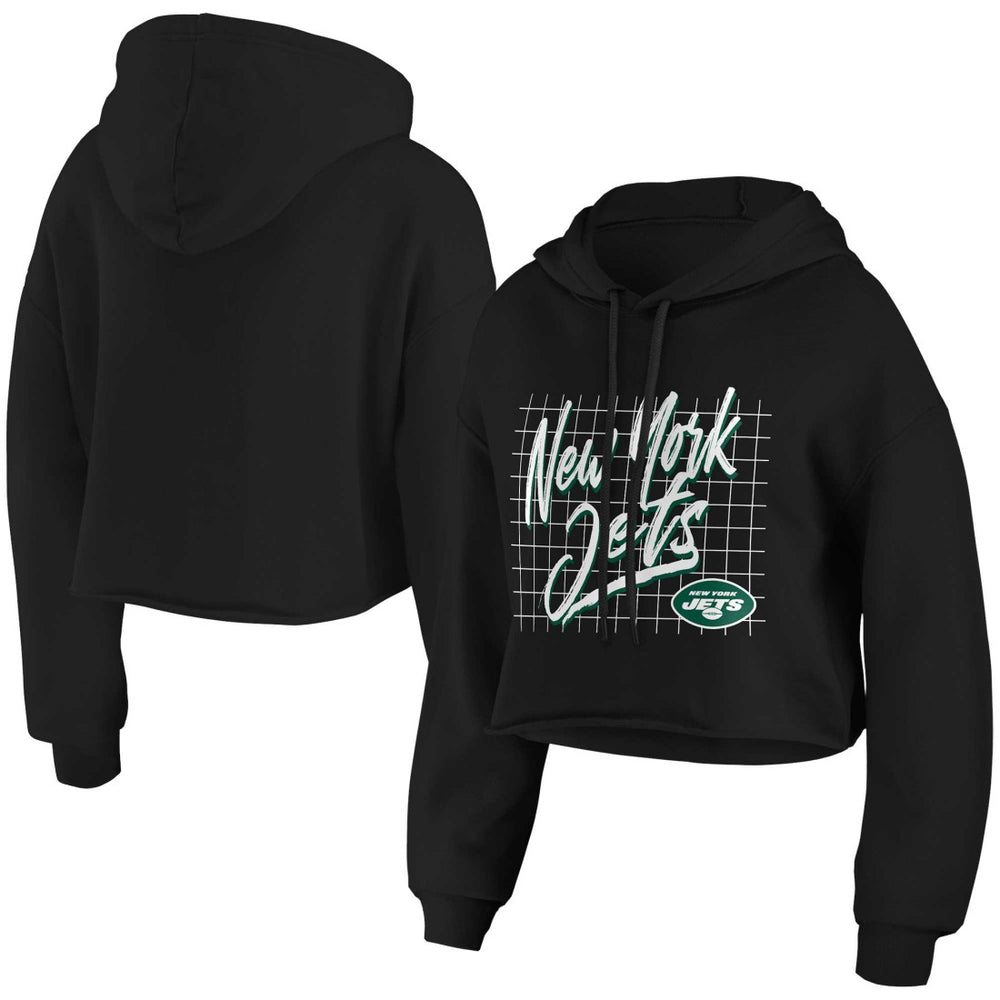 NFL New York Jets WEAR by Erin Andrews Women's Domestic Cropped Pullover Hoodie