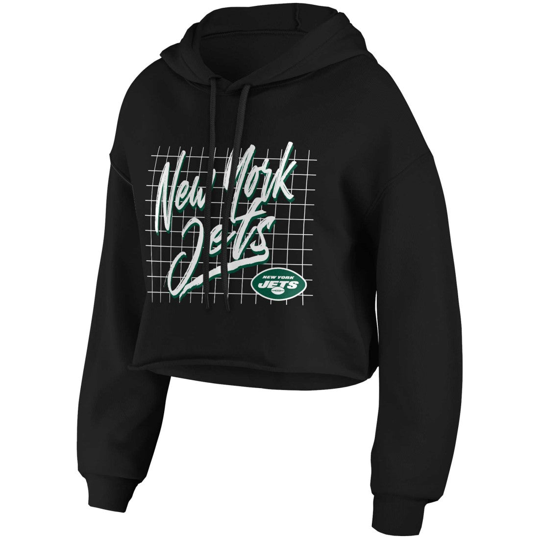 NFL New York Jets WEAR by Erin Andrews Women's Domestic Cropped Pullover Hoodie