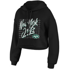 NFL New York Jets WEAR by Erin Andrews Women's Domestic Cropped Pullover Hoodie