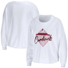 NFL Arizona Cardinals WEAR by Erin Andrews Women's Domestic Cropped Long Sleeve T-Shirt