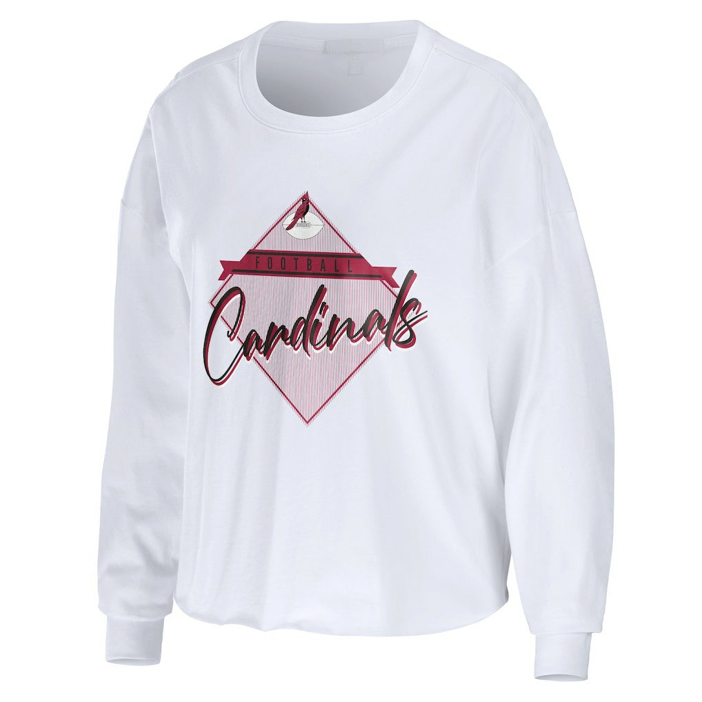 NFL Arizona Cardinals WEAR by Erin Andrews Women's Domestic Cropped Long Sleeve T-Shirt