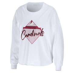 NFL Arizona Cardinals WEAR by Erin Andrews Women's Domestic Cropped Long Sleeve T-Shirt