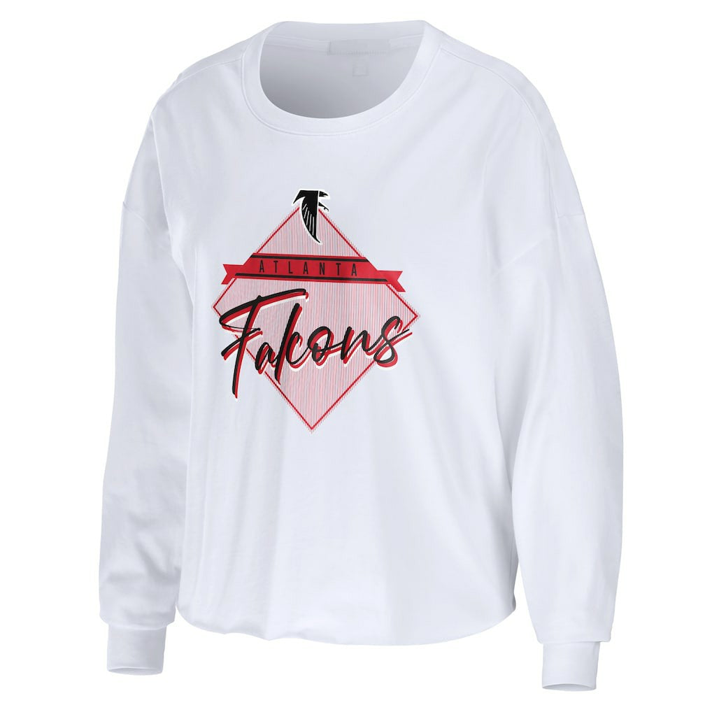 NFL Atlanta Falcons WEAR by Erin Andrews Women's Domestic Cropped Long Sleeve T-Shirt