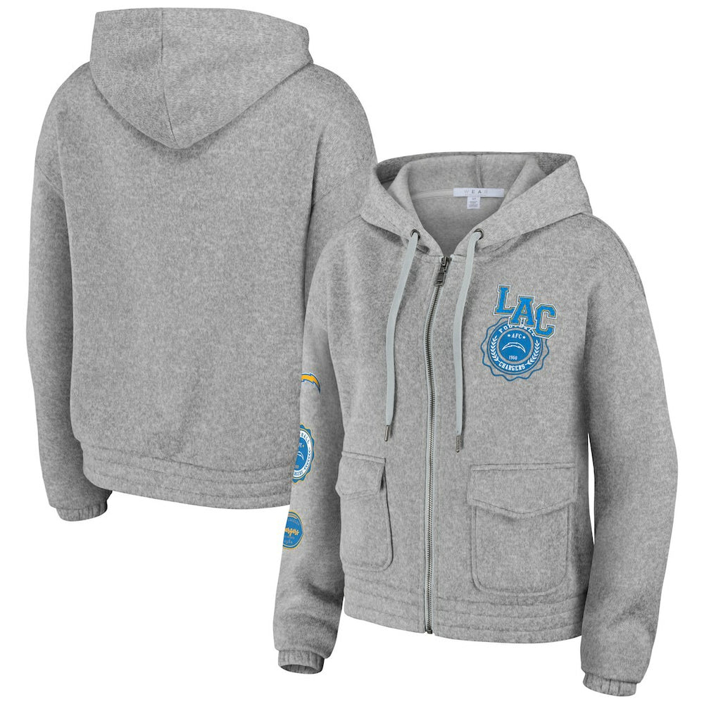 NFL Los Angeles Chargers WEAR by Erin Andrews Women's Full-Zip Hoodie