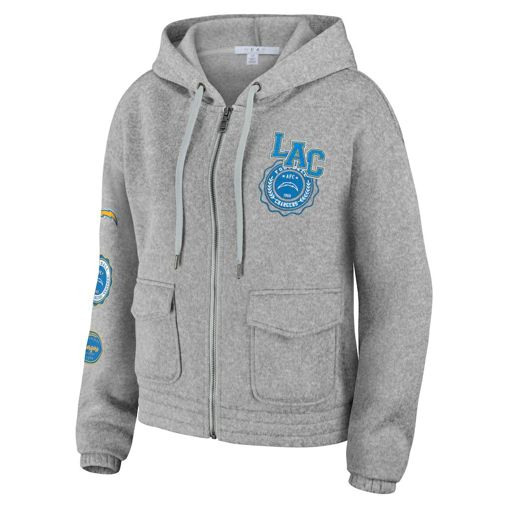 NFL Los Angeles Chargers WEAR by Erin Andrews Women's Full-Zip Hoodie