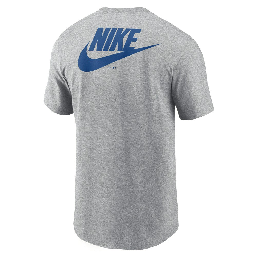 Milwaukee Brewers Cooperstown Collection Large Logo 2-Hit T-Shirt - Heather Gray | Nike
