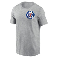 Detroit Tigers Cooperstown Collection Large Logo 2-Hit T-Shirt - Heather Gray | Nike