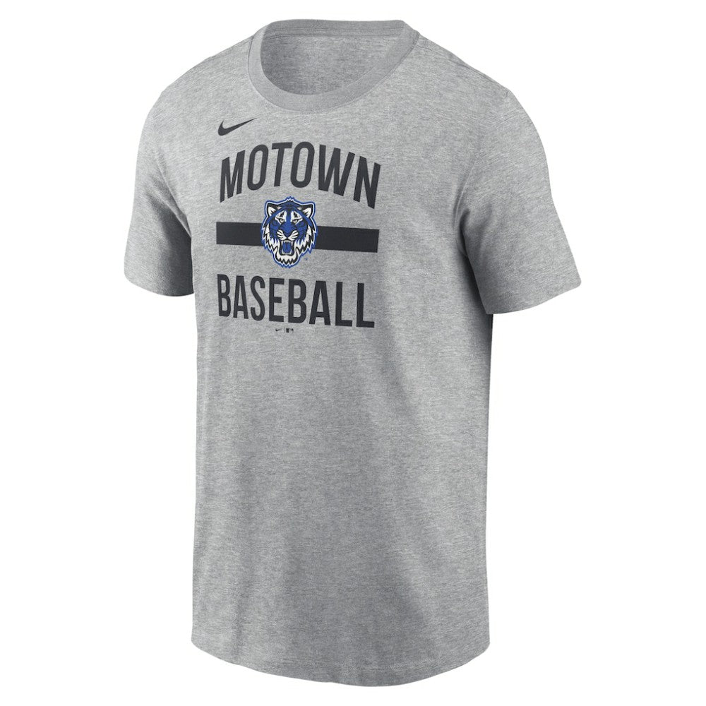 Detroit Tigers City Connect Arched Team Phrase T-Shirt - Heather Gray | Nike