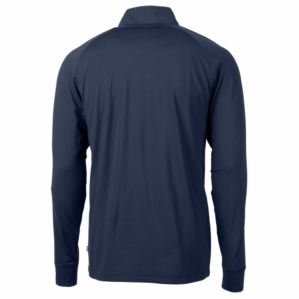 Kansas City Royals Cutter & Buck Adapt Eco Knit Stretch Recycled Quarter-Zip Pullover Top - Navy