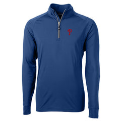 Philadelphia Phillies Cutter & Buck Adapt Eco Knit Stretch Recycled Quarter-Zip Pullover Top - Royal