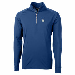 Los Angeles Dodgers Cutter & Buck Adapt Eco Knit Stretch Recycled Quarter-Zip Pullover Top - Royal
