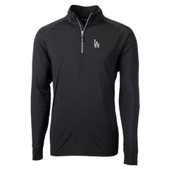 Los Angeles Dodgers Cutter & Buck Adapt Eco Knit Stretch Recycled Quarter-Zip Pullover Top - Black