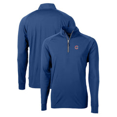 Chicago Cubs Cutter & Buck Adapt Eco Knit Stretch Recycled Quarter-Zip Pullover Top - Royal
