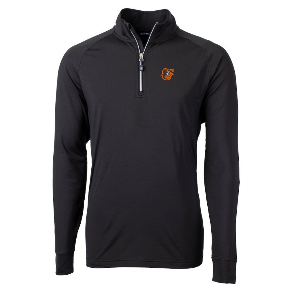 Baltimore Orioles Cutter & Buck Adapt Eco Knit Stretch Recycled Quarter-Zip Pullover Top - Black