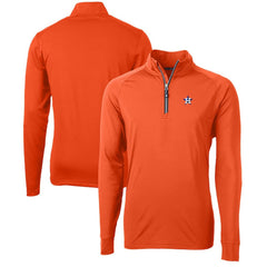 Houston Astros Cutter & Buck Adapt Eco Knit Stretch Recycled Quarter-Zip Pullover Top - Orange