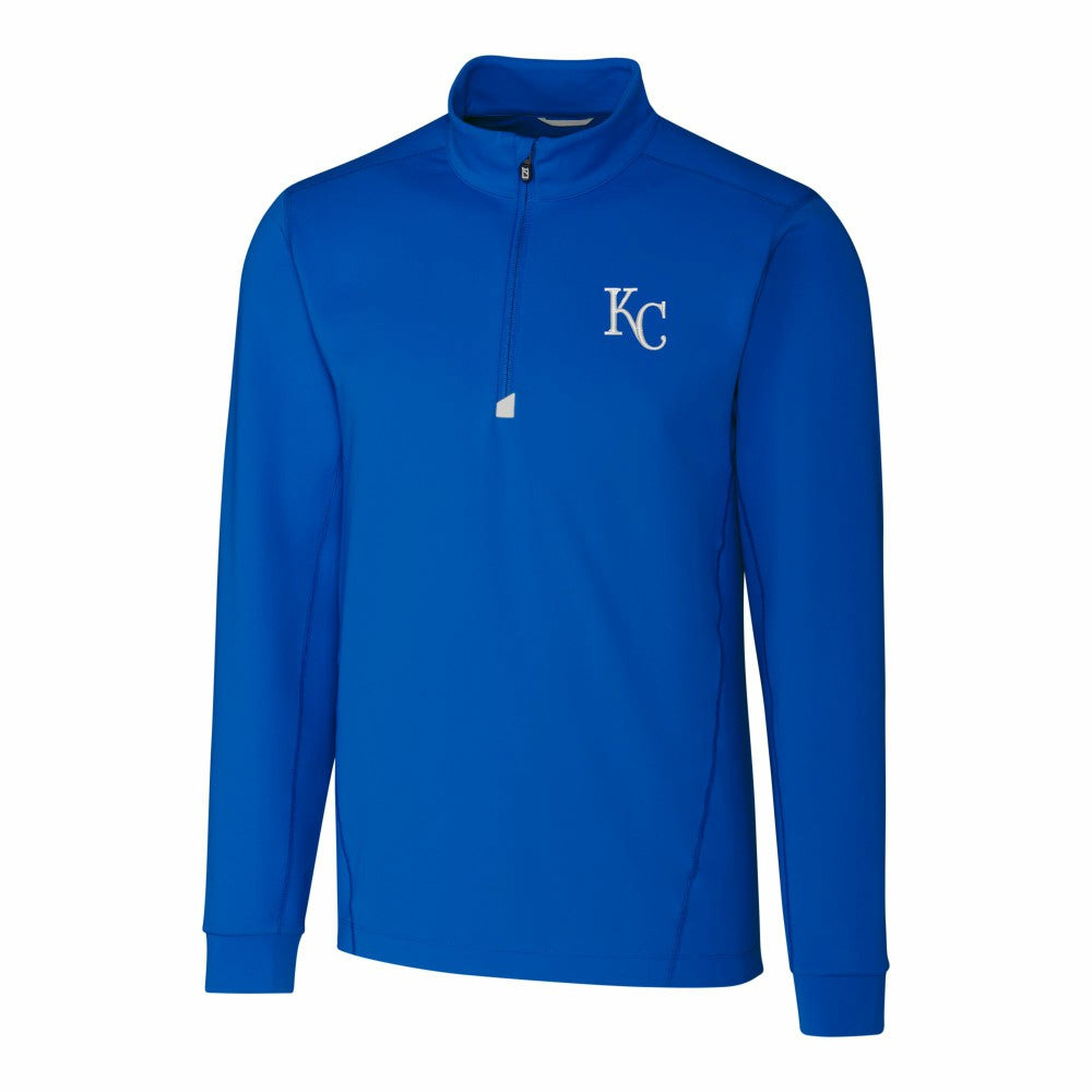 Kansas City Royals Cutter & Buck Traverse Stretch Quarter-Zip Pullover Top - Royal