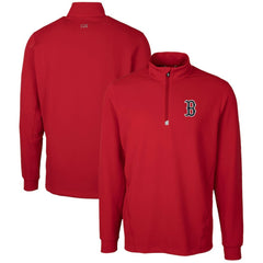 Boston Red Sox Cutter & Buck Traverse Stretch Quarter-Zip Pullover Top - Red