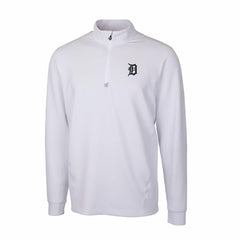 Detroit Tigers Cutter & Buck Traverse Stretch Quarter-Zip Pullover Top - White