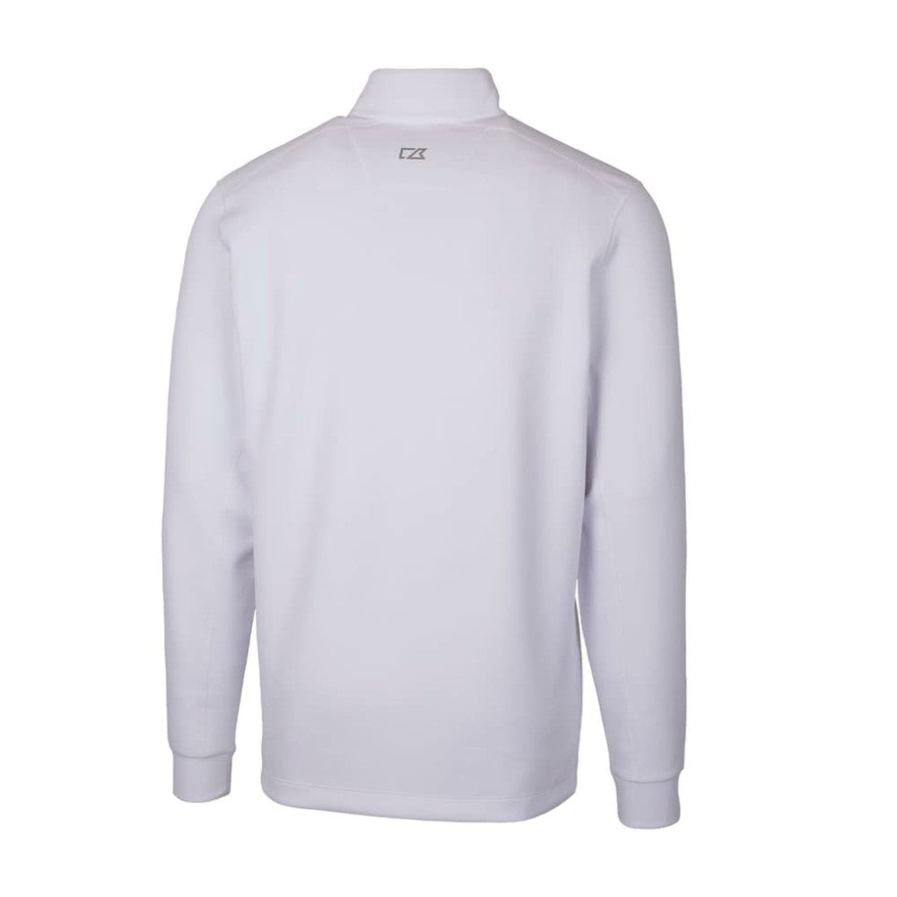 Detroit Tigers Cutter & Buck Traverse Stretch Quarter-Zip Pullover Top - White