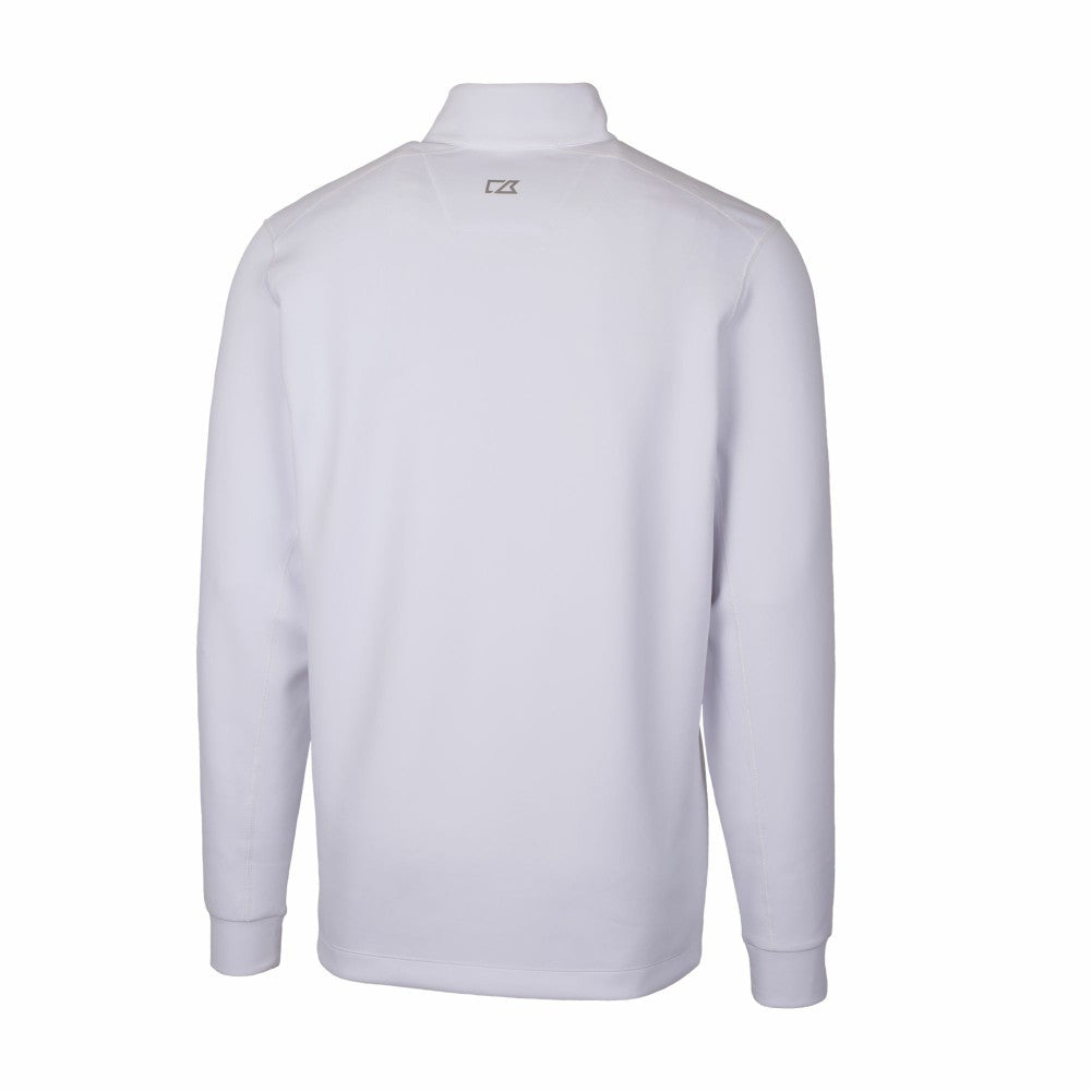 Cleveland Guardians Cutter & Buck Traverse Stretch Quarter-Zip Pullover Top - White