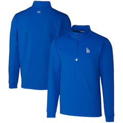 Los Angeles Dodgers Cutter & Buck Traverse Stretch Quarter-Zip Pullover Top - Royal