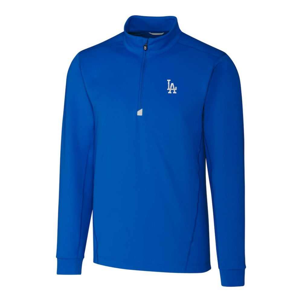 Los Angeles Dodgers Cutter & Buck Traverse Stretch Quarter-Zip Pullover Top - Royal