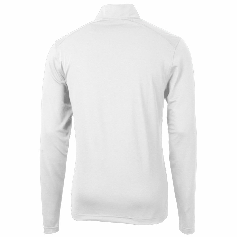 Cincinnati Reds Cutter & Buck Virtue Eco Pique Recycled Quarter-Zip Pullover Top - White