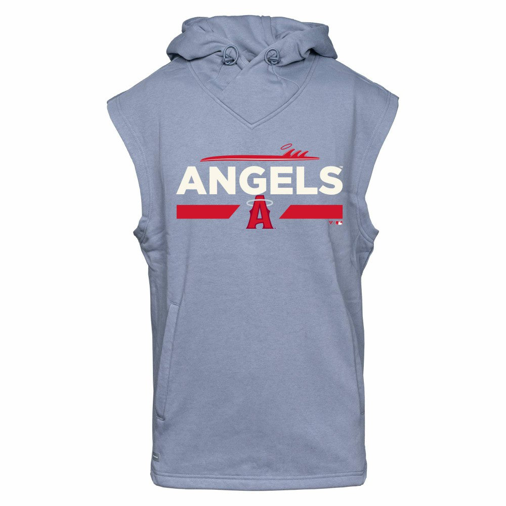 Los Angeles Angels Levelwear City Connect Throttle No Hitter Hoodie Sleeveless T-Shirt - Gray