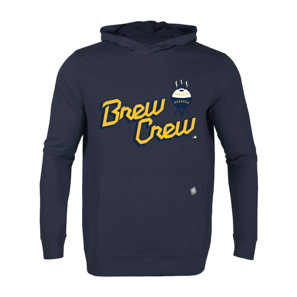 Milwaukee Brewers Levelwear City Connect Relay Core Logo Pullover Hoodie - Navy