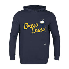 Milwaukee Brewers Levelwear City Connect Relay Core Logo Pullover Hoodie - Navy