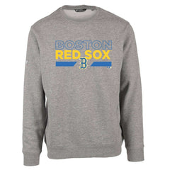 Boston Red Sox Levelwear City Connect Zane No Hitter Pullover Sweatshirt - Heather Gray