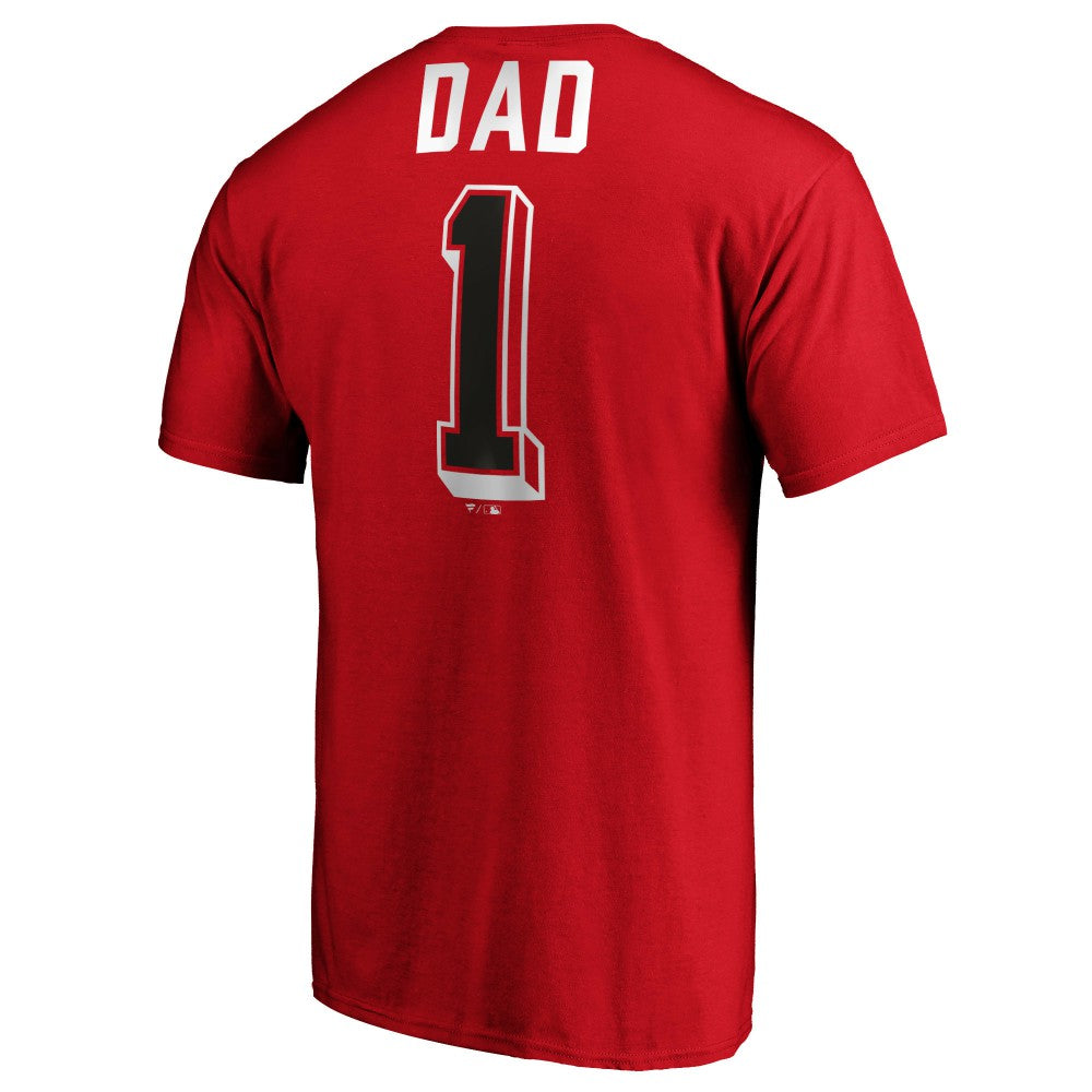 Cincinnati Reds Number One Dad T-Shirt - Red