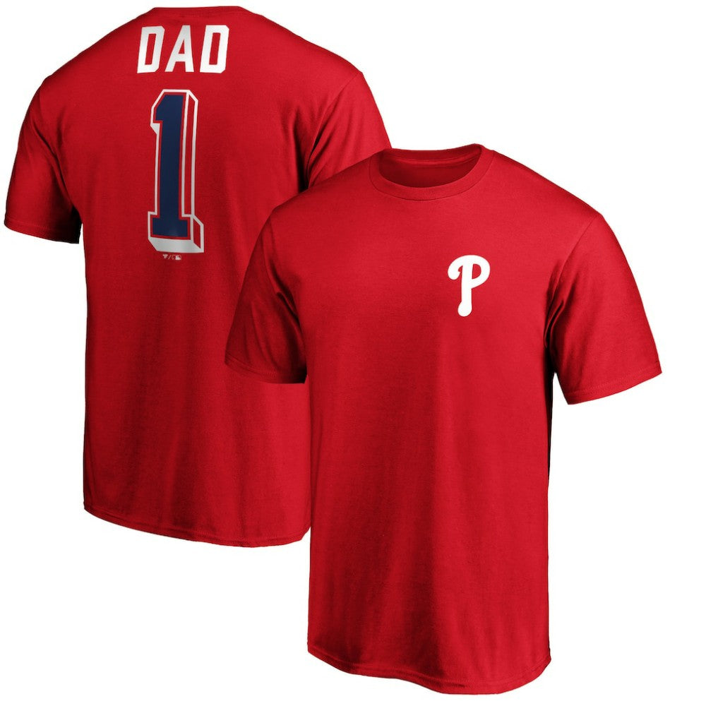 Philadelphia Phillies Number One Dad T-Shirt - Red