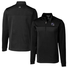 NFL Minnesota Vikings Cutter & Buck Traverse Stripe Stretch Quarter-Zip Pullover Top