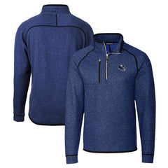 NFL New York Giants Cutter & Buck Helmet Mainsail Sweater-Knit Half-Zip Pullover Jacket