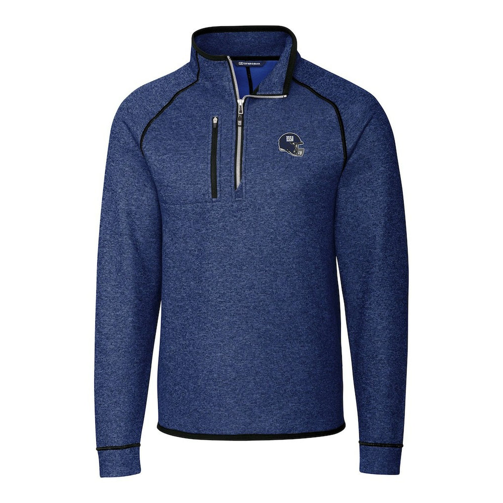 NFL New York Giants Cutter & Buck Helmet Mainsail Sweater-Knit Half-Zip Pullover Jacket