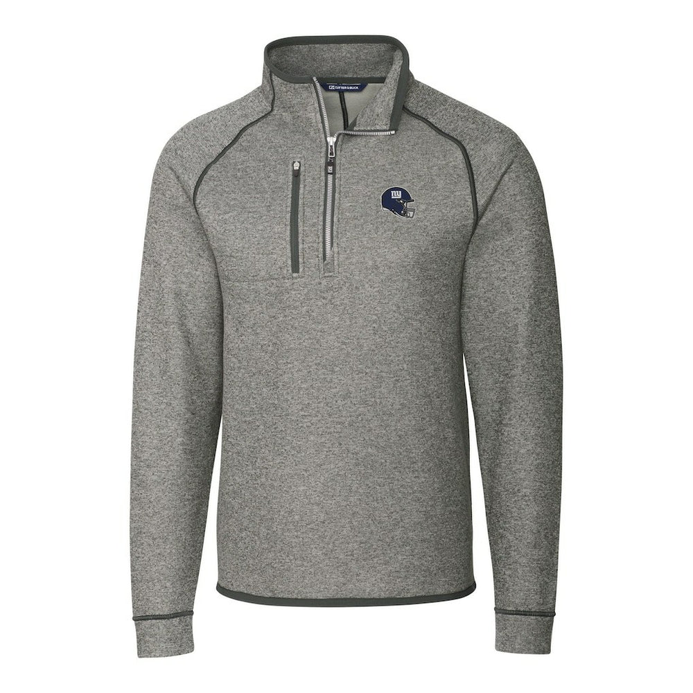 NFL New York Giants Cutter & Buck Helmet Mainsail Sweater-Knit Half-Zip Pullover Jacket