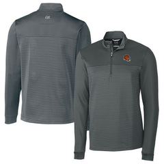 NFL Cincinnati Bengals Cutter & Buck Traverse Stripe Stretch Quarter-Zip Pullover Top