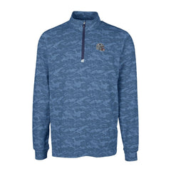 NFL New England Patriots Cutter & Buck Helmet Traverse Camo Print Stretch Quarter-Zip Pullover Top