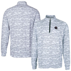 NFL Chicago Bears Cutter & Buck Helmet Traverse Camo Print Stretch Quarter-Zip Pullover Top