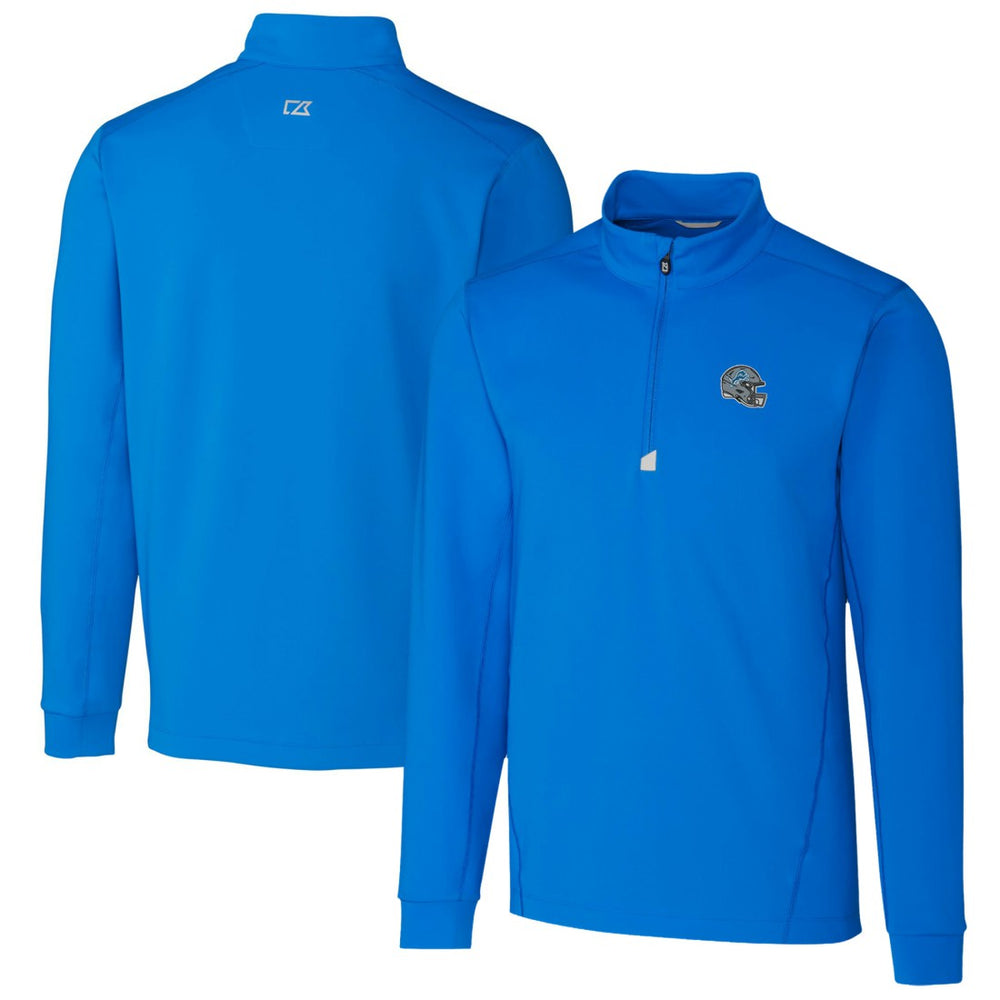 NFL Detroit Lions Cutter & Buck Helmet Traverse Stretch Quarter-Zip Pullover Top